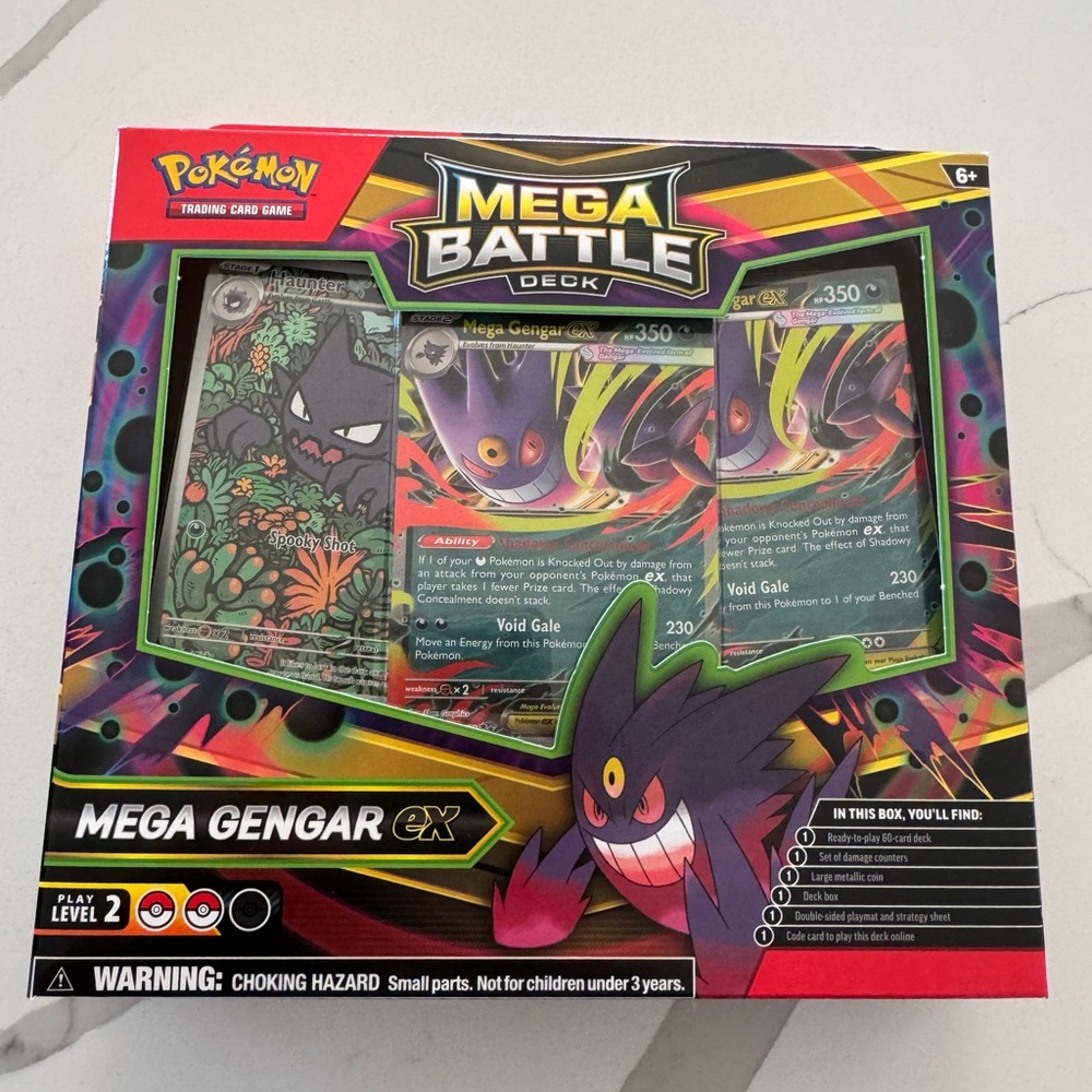 Pokemon Mega Battle Deck - Mega Gengar EX with Multicolor Design